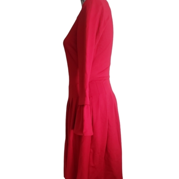 PINK Tartan Bell Sleeve Vogue Dress - Picture 6 of 11